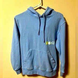 Rokit Unisex Small Pullover Baby Blue Hoodie Long Sleeve 100% Cotton Sweatshirt